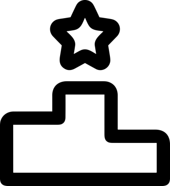 Kazanan Siyah ve Beyaz Logo Simgesi Markalaşma ve Tasarım için PNG Biçiminde