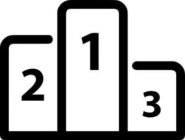 Kazanan Siyah ve Beyaz Logo Simgesi Markalaşma ve Tasarım için PNG Biçiminde