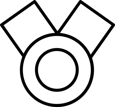 Kazanan Siyah ve Beyaz Logo Simgesi Markalaşma ve Tasarım için PNG Biçiminde