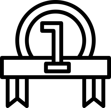 Kazanan Siyah ve Beyaz Logo Simgesi Markalaşma ve Tasarım için PNG Biçiminde