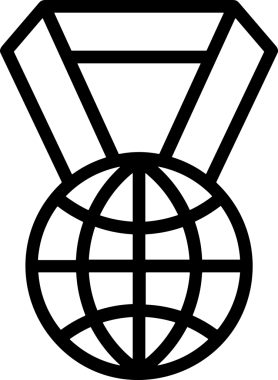 Kazanan Siyah ve Beyaz Logo Simgesi Markalaşma ve Tasarım için PNG Biçiminde