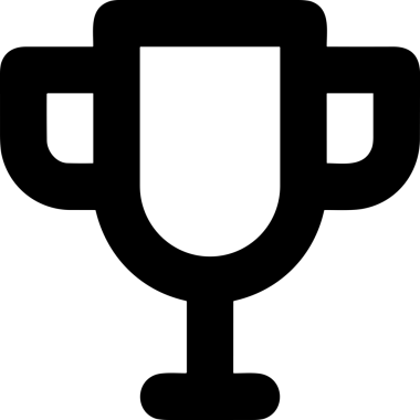 Kazanan Siyah ve Beyaz Logo Simgesi Markalaşma ve Tasarım için PNG Biçiminde