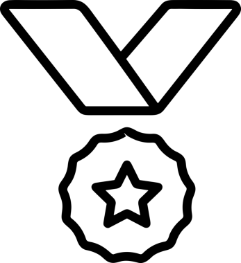 Kazanan Siyah ve Beyaz Logo Simgesi Markalaşma ve Tasarım için PNG Biçiminde