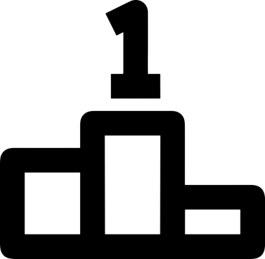Kazanan Siyah ve Beyaz Logo Simgesi Markalaşma ve Tasarım için PNG Biçiminde