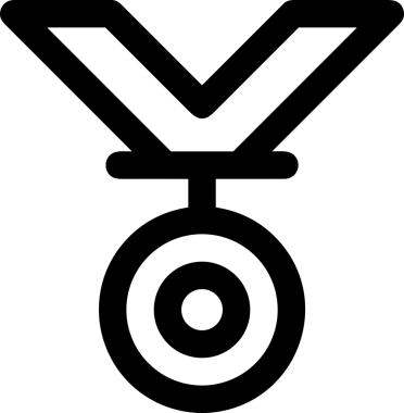 Kazanan Siyah ve Beyaz Logo Simgesi Markalaşma ve Tasarım için PNG Biçiminde