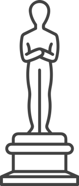 Kazanan Siyah ve Beyaz Logo Simgesi Markalaşma ve Tasarım için PNG Biçiminde