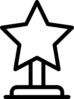 Kazanan Siyah ve Beyaz Logo Simgesi Markalaşma ve Tasarım için PNG Biçiminde