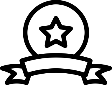 Kazanan Siyah ve Beyaz Logo Simgesi Markalaşma ve Tasarım için PNG Biçiminde