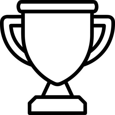 Kazanan Siyah ve Beyaz Logo Simgesi Markalaşma ve Tasarım için PNG Biçiminde