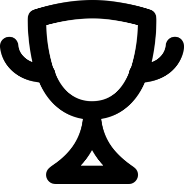 Kazanan Siyah ve Beyaz Logo Simgesi Markalaşma ve Tasarım için PNG Biçiminde