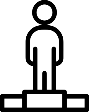 Kazanan Siyah ve Beyaz Logo Simgesi Markalaşma ve Tasarım için PNG Biçiminde