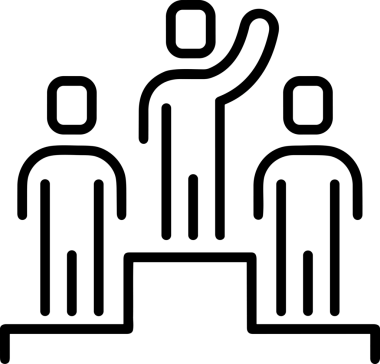 Kazanan Siyah ve Beyaz Logo Simgesi Markalaşma ve Tasarım için PNG Biçiminde