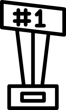 Kazanan Siyah ve Beyaz Logo Simgesi Markalaşma ve Tasarım için PNG Biçiminde