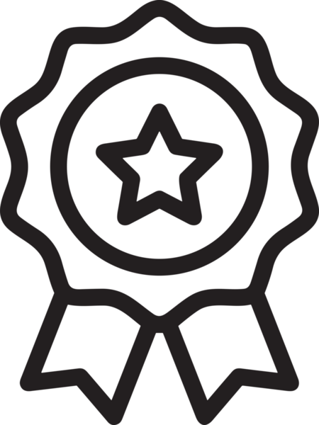 Kazanan Siyah ve Beyaz Logo Simgesi Markalaşma ve Tasarım için PNG Biçiminde