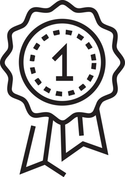 Kazanan Siyah ve Beyaz Logo Simgesi Markalaşma ve Tasarım için PNG Biçiminde