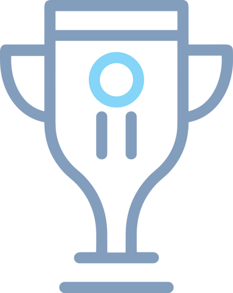 Kazanan Siyah ve Beyaz Logo Simgesi Markalaşma ve Tasarım için PNG Biçiminde