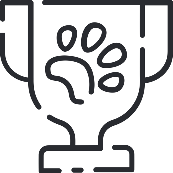 Kazanan Siyah ve Beyaz Logo Simgesi Markalaşma ve Tasarım için PNG Biçiminde