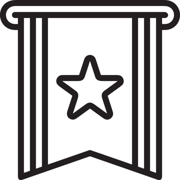 Kazanan Siyah ve Beyaz Logo Simgesi Markalaşma ve Tasarım için PNG Biçiminde