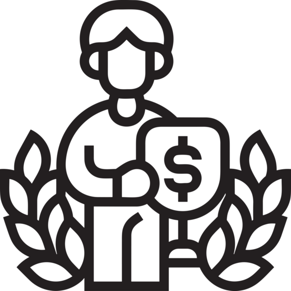 Kazanan Siyah ve Beyaz Logo Simgesi Markalaşma ve Tasarım için PNG Biçiminde