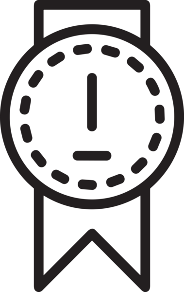 Kazanan Siyah ve Beyaz Logo Simgesi Markalaşma ve Tasarım için PNG Biçiminde