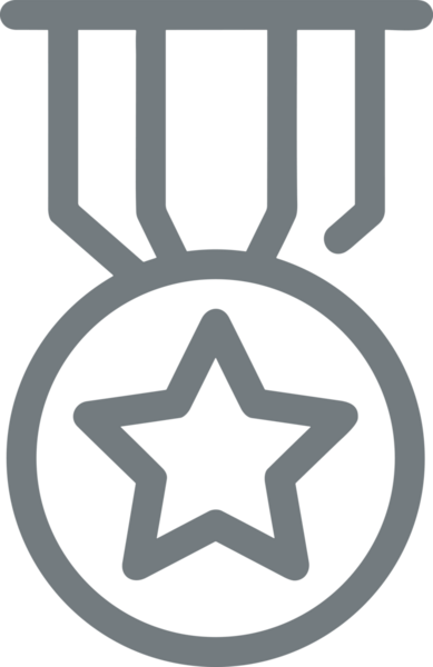 Kazanan Siyah ve Beyaz Logo Simgesi Markalaşma ve Tasarım için PNG Biçiminde