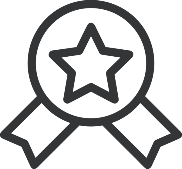 Kazanan Siyah ve Beyaz Logo Simgesi Markalaşma ve Tasarım için PNG Biçiminde