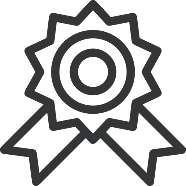 Kazanan Siyah ve Beyaz Logo Simgesi Markalaşma ve Tasarım için PNG Biçiminde