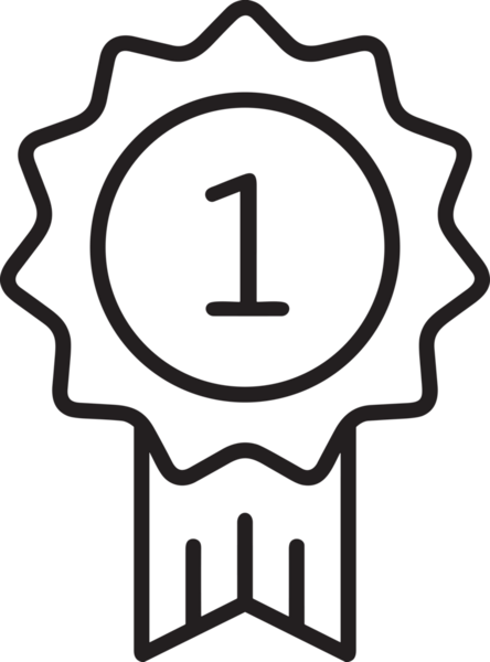 Kazanan Siyah ve Beyaz Logo Simgesi Markalaşma ve Tasarım için PNG Biçiminde