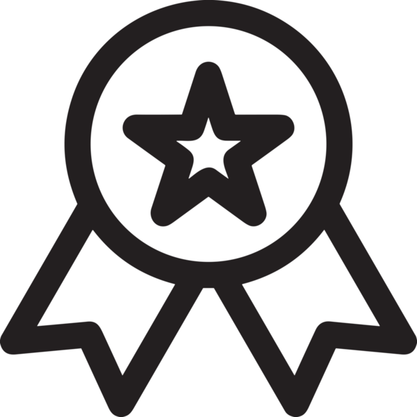 Kazanan Siyah ve Beyaz Logo Simgesi Markalaşma ve Tasarım için PNG Biçiminde