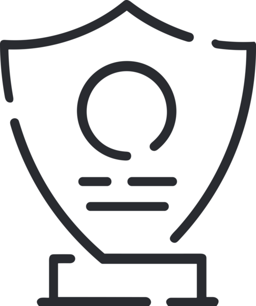 Kazanan Siyah ve Beyaz Logo Simgesi Markalaşma ve Tasarım için PNG Biçiminde