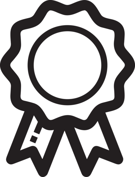 Kazanan Siyah ve Beyaz Logo Simgesi Markalaşma ve Tasarım için PNG Biçiminde