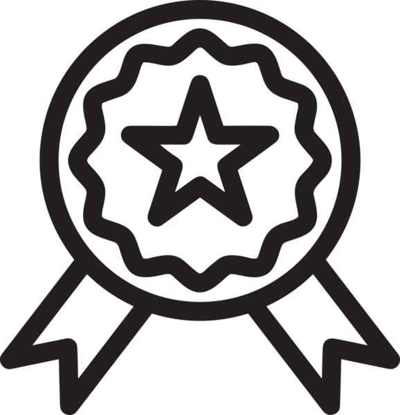 Kazanan Siyah ve Beyaz Logo Simgesi Markalaşma ve Tasarım için PNG Biçiminde