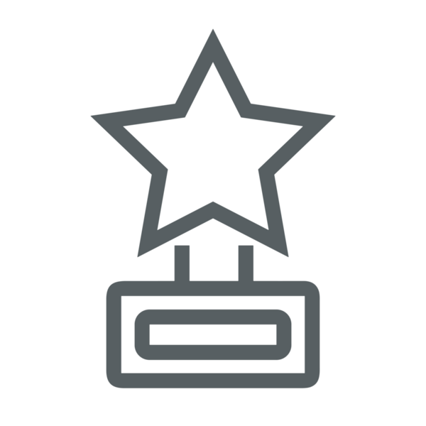 Kazanan Siyah ve Beyaz Logo Simgesi Markalaşma ve Tasarım için PNG Biçiminde