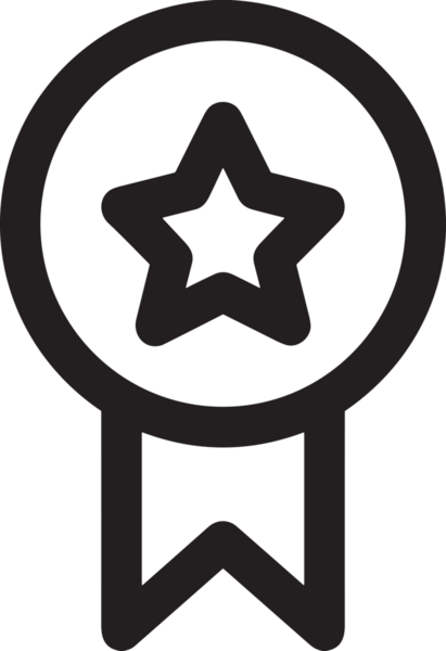 Kazanan Siyah ve Beyaz Logo Simgesi Markalaşma ve Tasarım için PNG Biçiminde