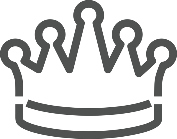 Kazanan Siyah ve Beyaz Logo Simgesi Markalaşma ve Tasarım için PNG Biçiminde