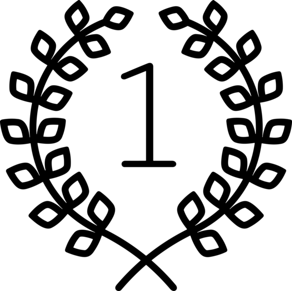 Kazanan Siyah ve Beyaz Logo Simgesi Markalaşma ve Tasarım için PNG Biçiminde