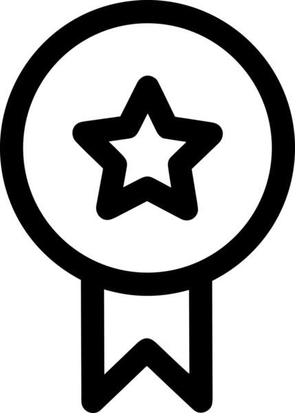 Kazanan Siyah ve Beyaz Logo Simgesi Markalaşma ve Tasarım için PNG Biçiminde