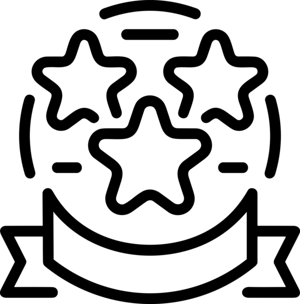 Kazanan Siyah ve Beyaz Logo Simgesi Markalaşma ve Tasarım için PNG Biçiminde
