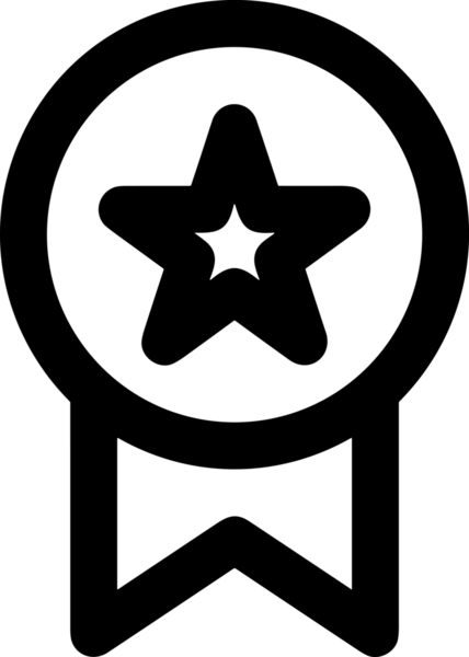 Kazanan Siyah ve Beyaz Logo Simgesi Markalaşma ve Tasarım için PNG Biçiminde