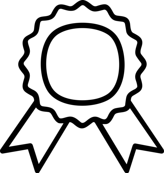 Kazanan Siyah ve Beyaz Logo Simgesi Markalaşma ve Tasarım için PNG Biçiminde