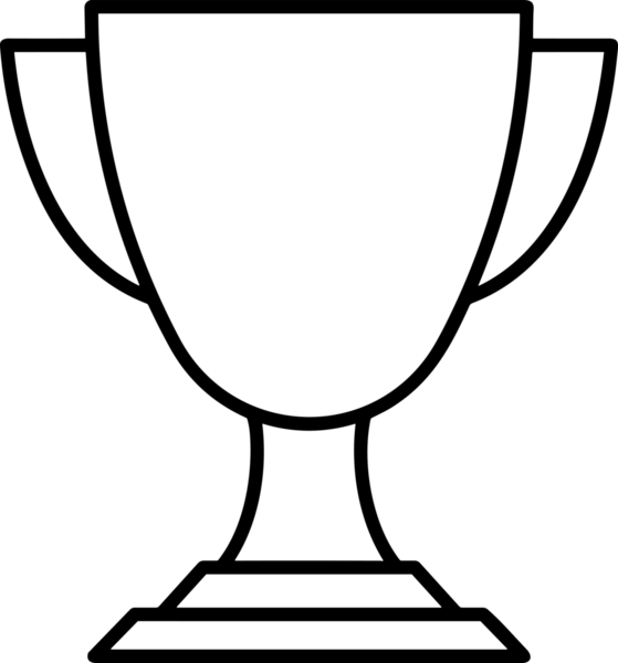 Kazanan Siyah ve Beyaz Logo Simgesi Markalaşma ve Tasarım için PNG Biçiminde