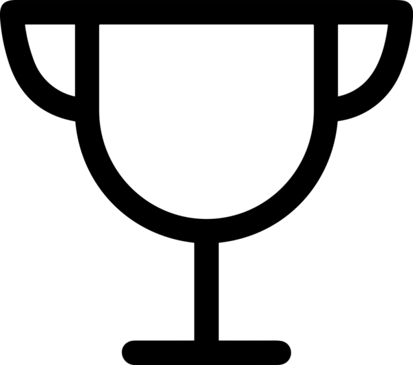 Kazanan Siyah ve Beyaz Logo Simgesi Markalaşma ve Tasarım için PNG Biçiminde