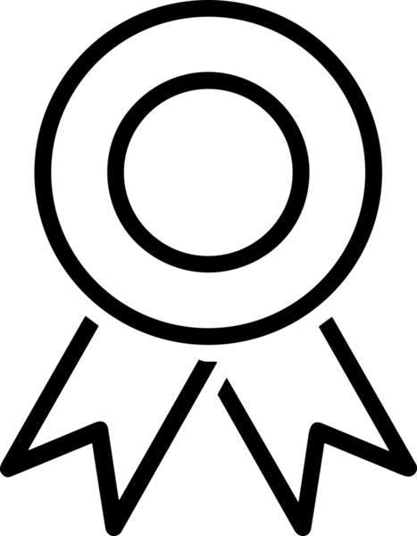 Kazanan Siyah ve Beyaz Logo Simgesi Markalaşma ve Tasarım için PNG Biçiminde