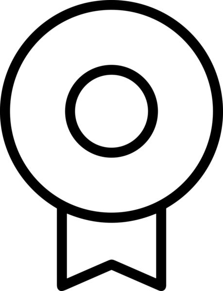Kazanan Siyah ve Beyaz Logo Simgesi Markalaşma ve Tasarım için PNG Biçiminde