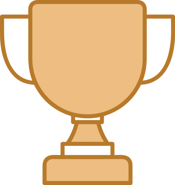 Kazanan Siyah ve Beyaz Logo Simgesi Markalaşma ve Tasarım için PNG Biçiminde