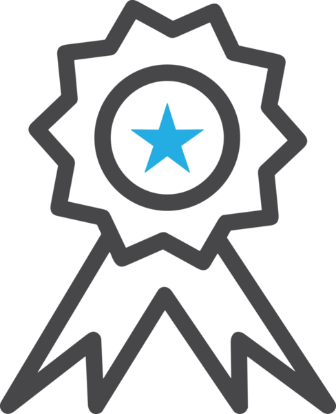 Kazanan Siyah ve Beyaz Logo Simgesi Markalaşma ve Tasarım için PNG Biçiminde