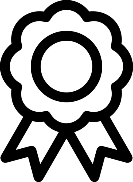 Kazanan Siyah ve Beyaz Logo Simgesi Markalaşma ve Tasarım için PNG Biçiminde