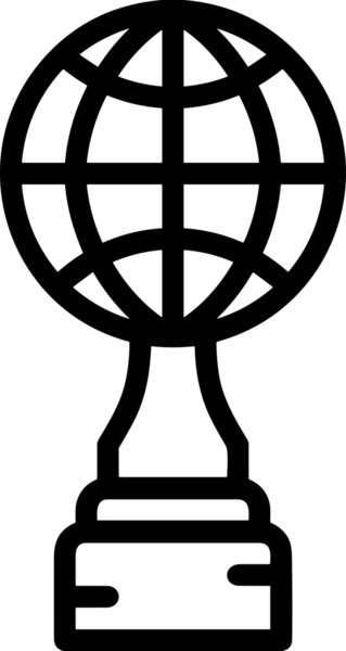 Kazanan Siyah ve Beyaz Logo Simgesi Markalaşma ve Tasarım için PNG Biçiminde