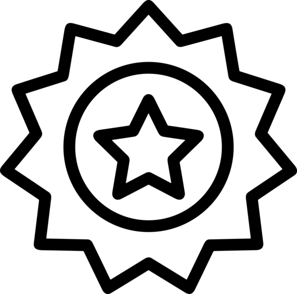 Kazanan Siyah ve Beyaz Logo Simgesi Markalaşma ve Tasarım için PNG Biçiminde