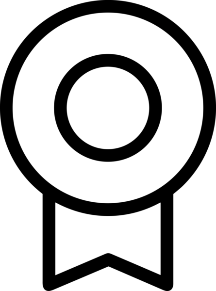 Kazanan Siyah ve Beyaz Logo Simgesi Markalaşma ve Tasarım için PNG Biçiminde